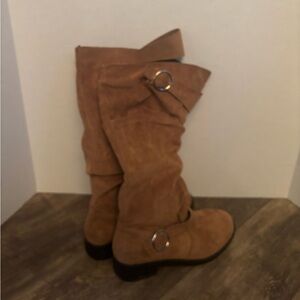 Stylish Over the Knee Tan Boots